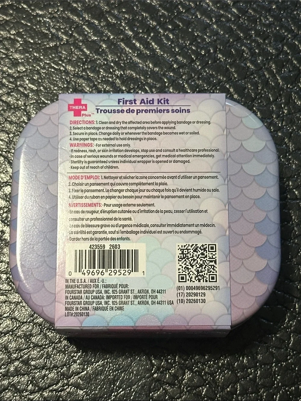 First Aid Kit - Pastel Mermaid Design - 21 Count